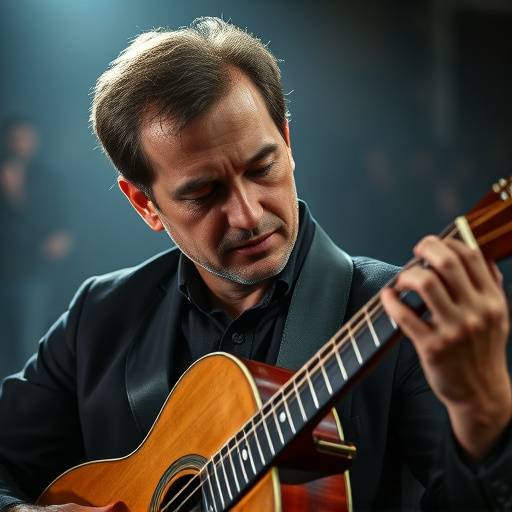 Portrait de Jean-Pierre Leclerc, guitariste virtuose